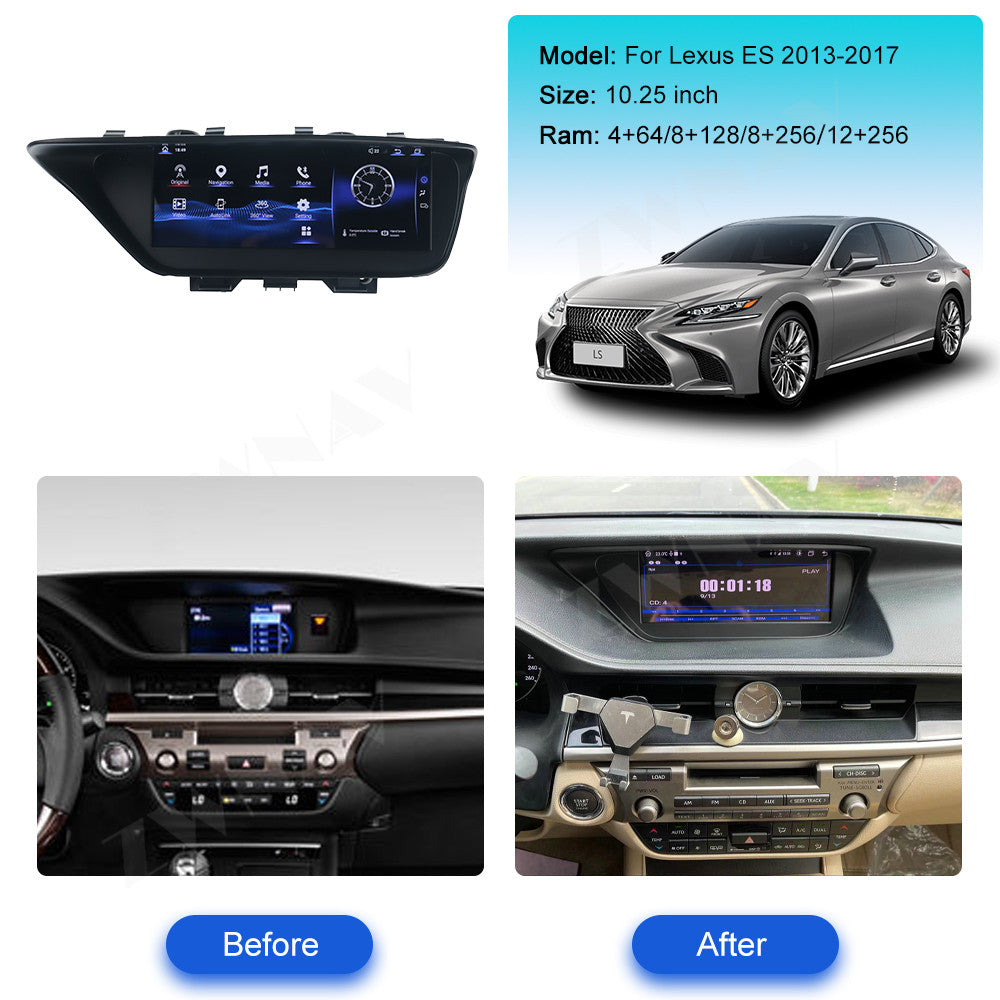 Lexus ES 2013-2022 Wireless Carplay & Android Auto Screen 10.25 Inch