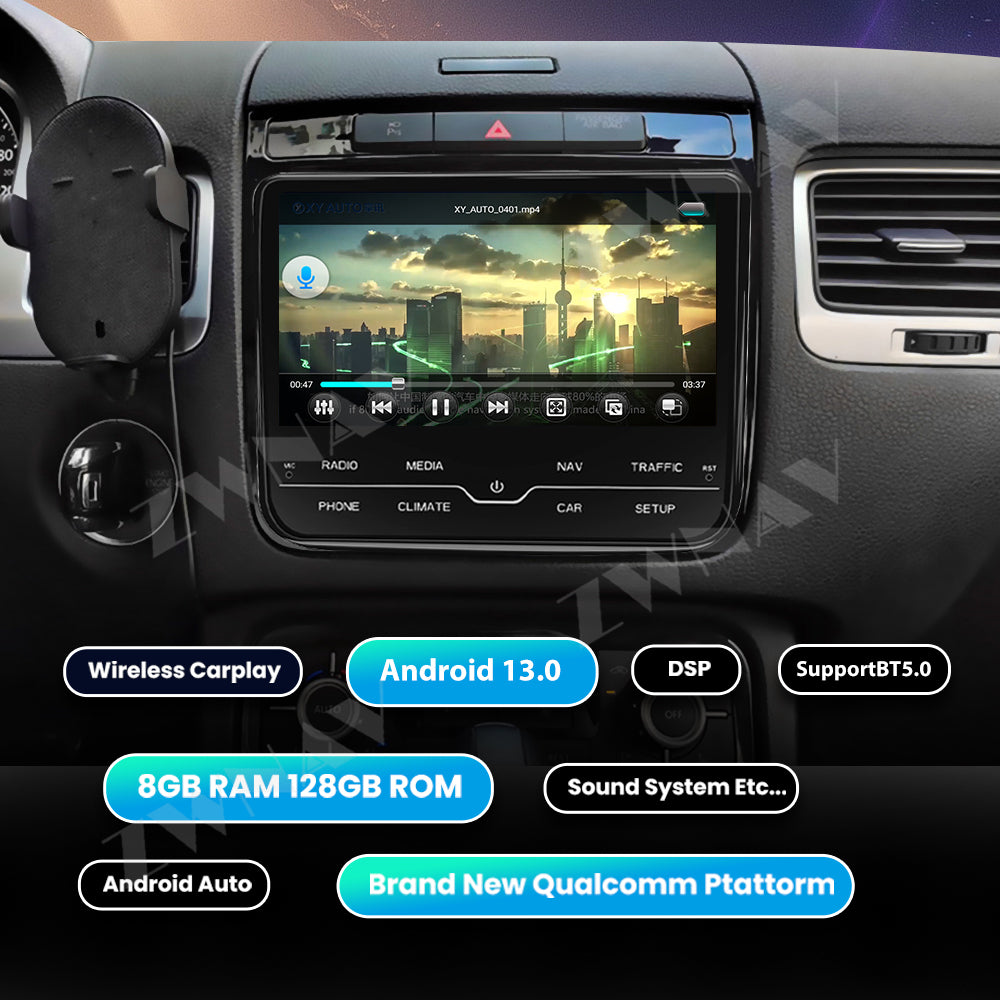 Volkswagen Touareg 2010-2017 Wireless Carplay & Android Auto Screen 9 Inch