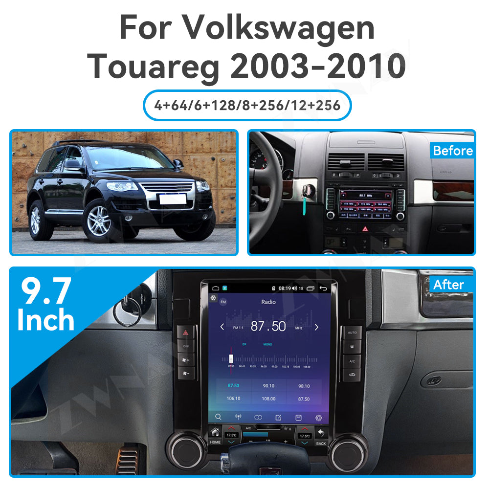 Volkswagen Touareg 2003-2016 Wireless Carplay & Android Auto Screen 10 Inch