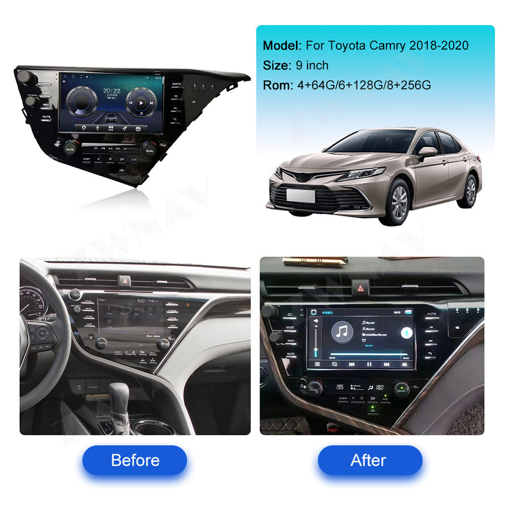 Toyota Camry 2015-2020 Wireless Carplay & Android Auto Screen 9 Inch