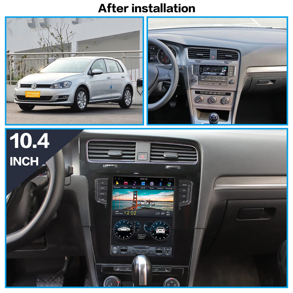 Volkswagen Golf 2013-2018 Wireless Carplay & Android Auto Tesla-style Screen 10.4 Inch