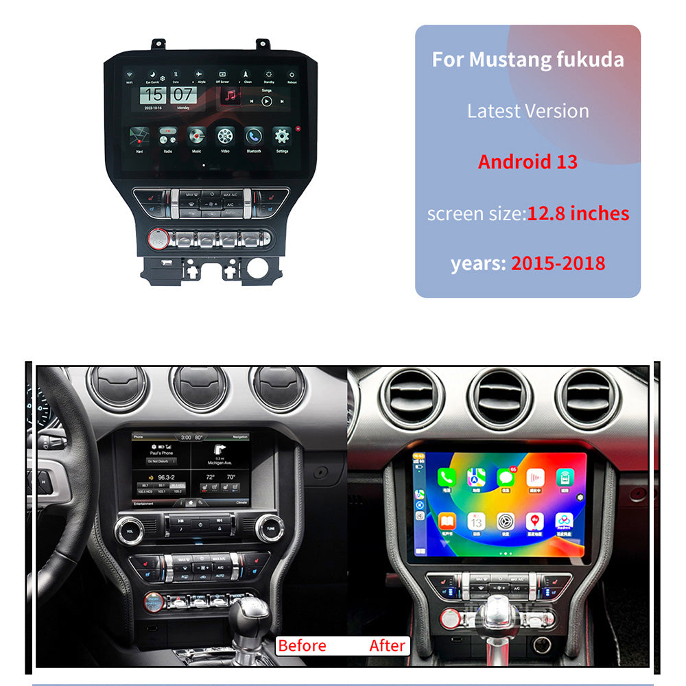 Ford Mustang 2012-2020 Wireless Carplay & Android Auto Tesla-style Screen12.8 inch