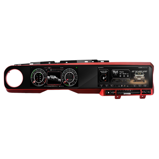 For Jeep Wrangler JK 2018-2023 Wireless CarPlay & Android Auto Dual Screen (10.9 + 10.9") Car Stereo Upgrade