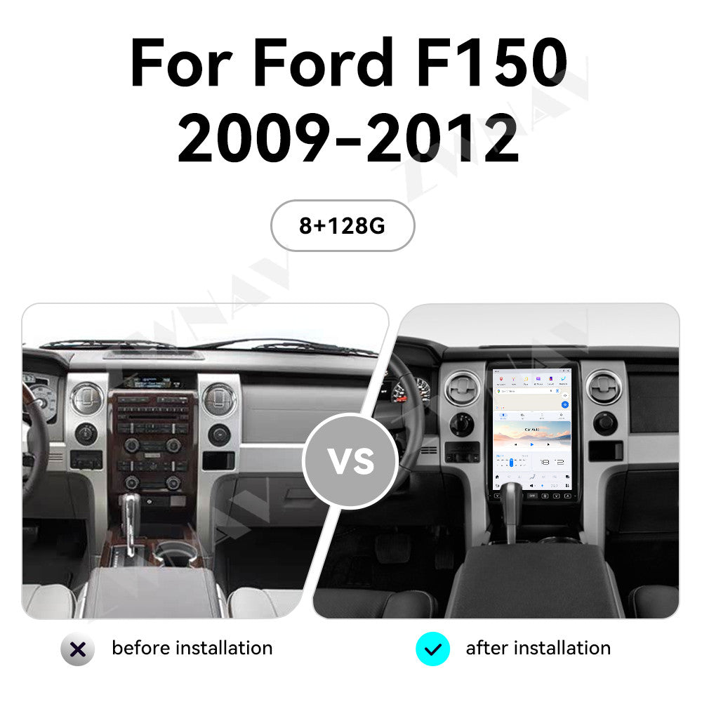 Ford F150 2009-2014 Wireless Carplay & Android Auto Tesla-style Screen  14.4 inch