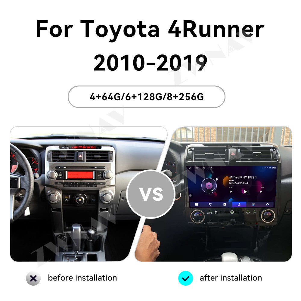 Tesla Screen For Toyota 4Runner 2010-2019 Android 13.0 Car  Radio  Player GPS Navi Auto  Stereo Multimedia Video DSP Carplay 4G SIM