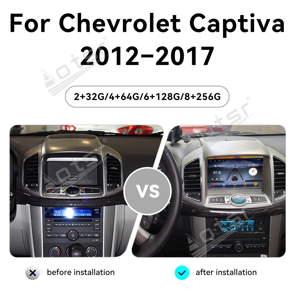 8 Inch Tesla Screen For Chevrolet Captiva 2012-2017 Android 13.0 Car  Radio  Player GPS Navi Auto  Stereo Multimedia Video DSP Carplay 4G SIM