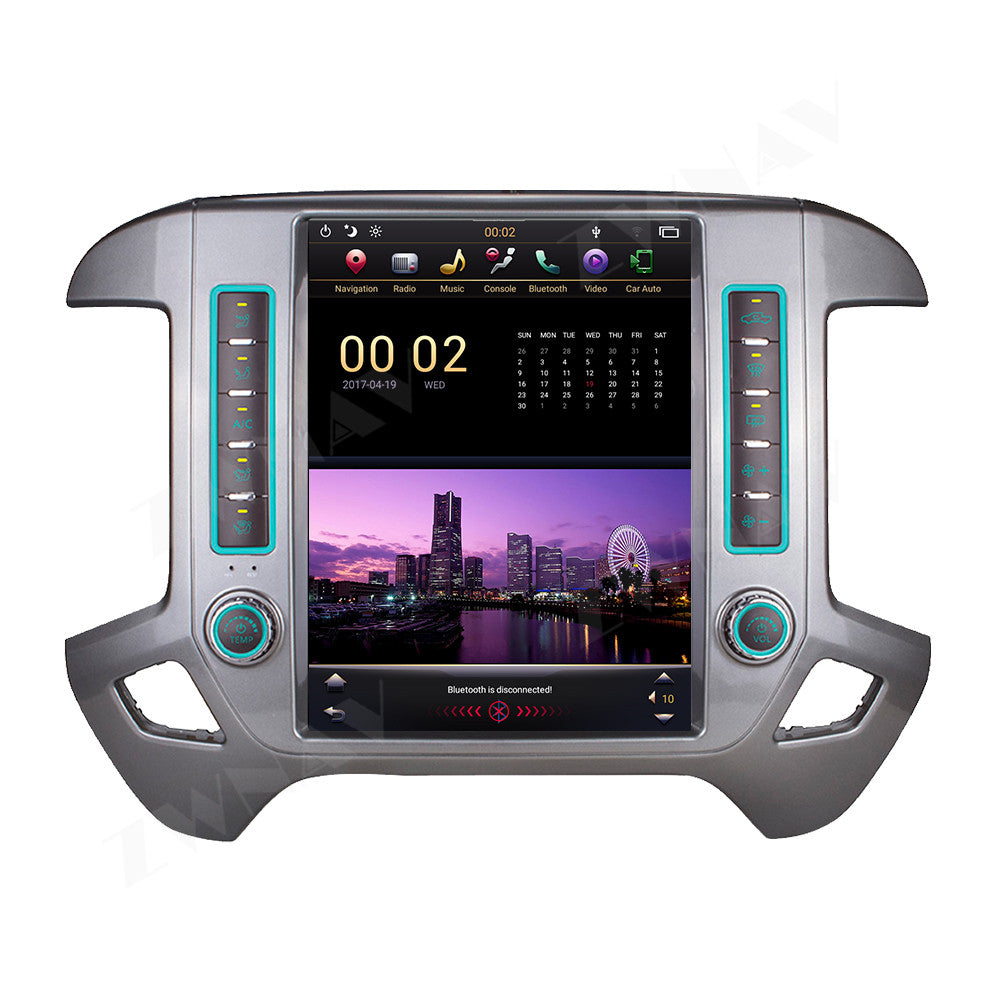 GMC / Chevroler  Silverado 2015-2019 Wireless Carplay & Android Auto Tesla-style Screen 12.1 Inch  Silver