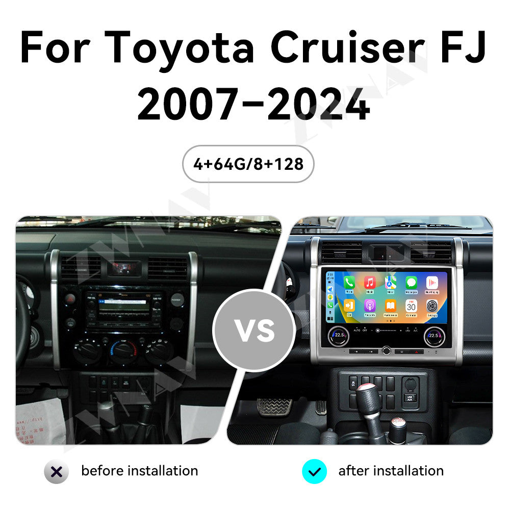 Tesla Screen For Toyota Cruiser FJ 2007-2024 Android 13.0 Car  Radio  Player GPS Navi Auto  Stereo Multimedia Video DSP Carplay 4G SIM