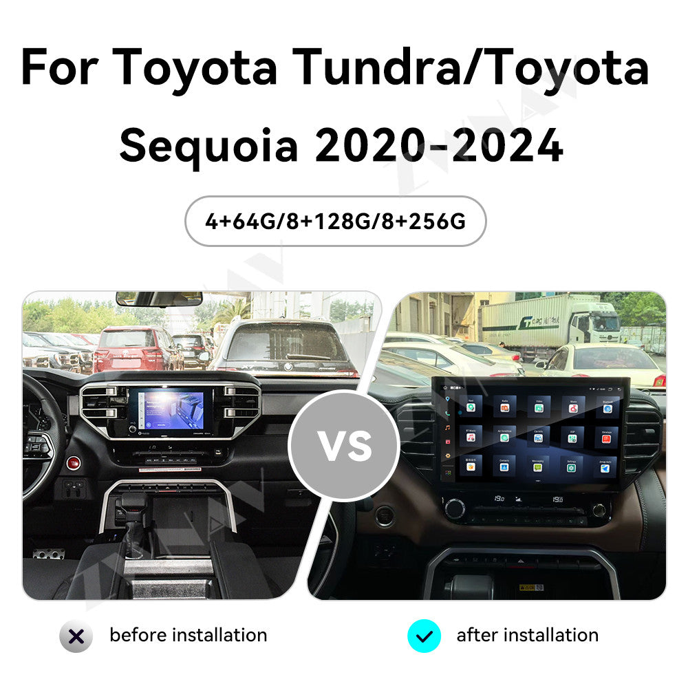 14.6 Inch Tesla Screen For Toyota Tundra/Toyota Sequoia 2020-2024 Android 13.0 Car  Radio  Player GPS Navi Auto  Stereo Multimedia Video DSP Carplay 4G SIM