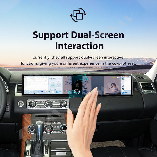12.3 inch Dual Screen For Land Rover Range Rover Sport 2010 - 2013 Android 13 Car Radio Stereo