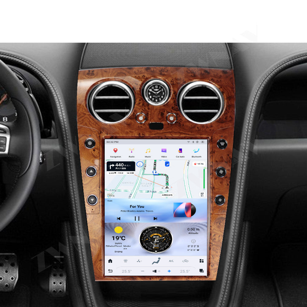 Bentley Continental 2005-2019 Wireless Carplay & Android Auto Tesla-style Screen 12.1 Inch