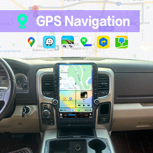 14.5 inches Tesla Screen Android 15.0 Car Multimedia Player For Dodge Ram 1500 2500 3500 2012-2018 GPS radio stereo head unit
