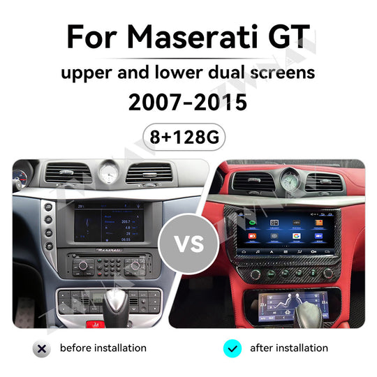 Tesla Screen For Maserata GT 2007-2015  Android 13.0 Car  Radio  Player GPS Navi Auto  Stereo Multimedia Video DSP Carplay 4G SIM