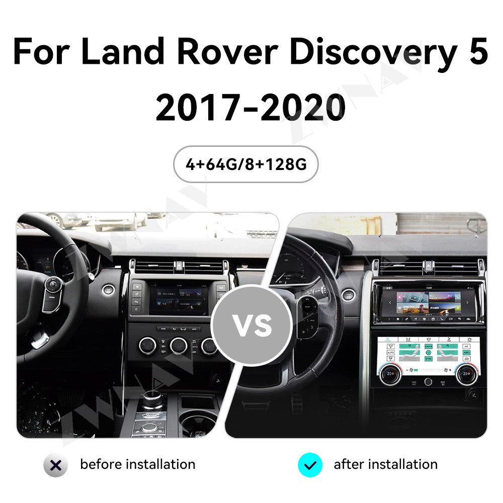 Tesla Screen For Land Rover Discovery 5 2017-2020 Android 13.0 Car  Radio  Player GPS  Navi Auto  Stereo Multimedia Video DSP Carplay 4G SIM(Navigation + air conditioning screen + square control buttons)