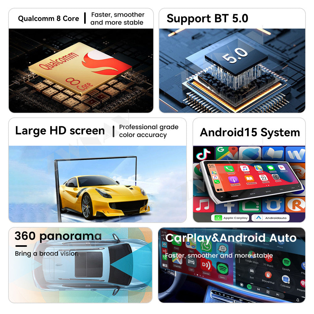 14.5 inches Tesla Screen Android 15.0 Car Multimedia Player For Dodge Ram 1500 2500 3500 2008-2011 GPS radio stereo head unit