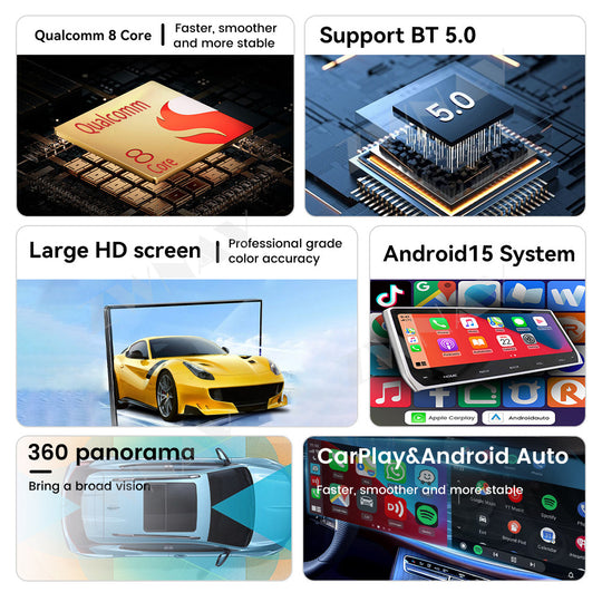 14.5 inches Tesla Screen Android 15.0 Car Multimedia Player For Dodge Ram 1500 2500 3500 2008-2011 GPS radio stereo head unit