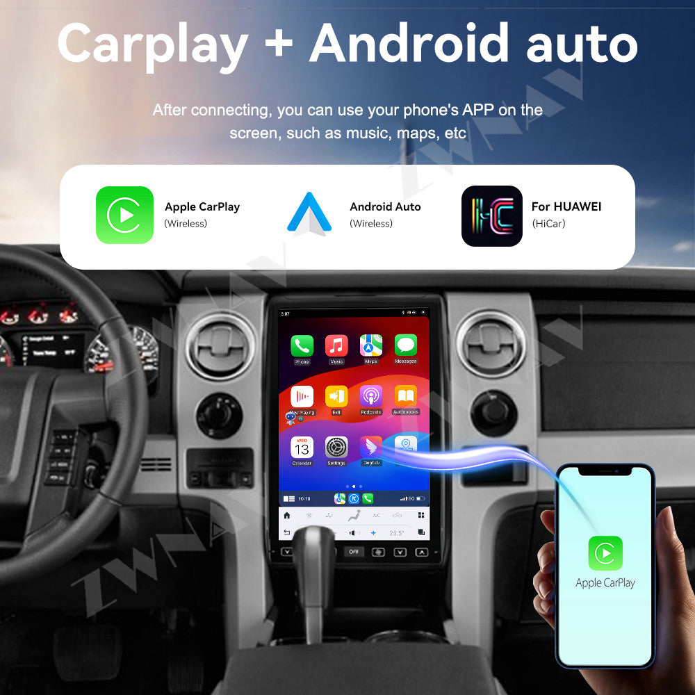 Ford F150 2009-2014 Wireless Carplay & Android Auto Tesla-style Screen  14.4 inch