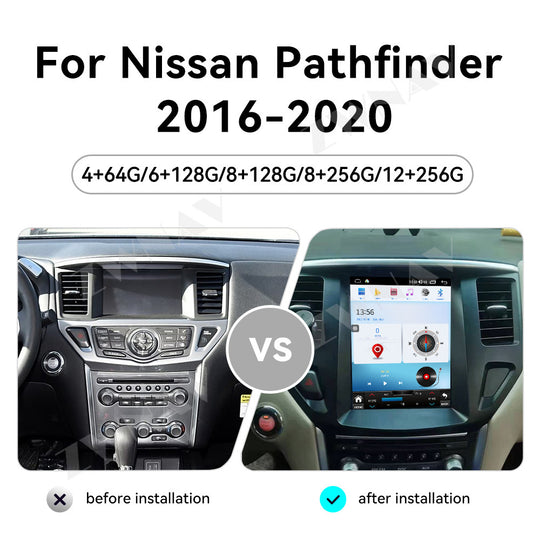 Nissan Pathfinder 2012-2021 Wireless Carplay & Android Auto Tesla-style Screen 9.7 Inch