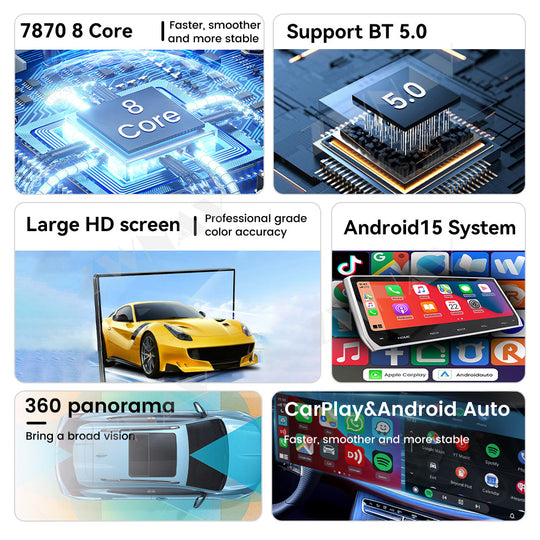 24.6inch 4K Android 15.0 Radio Receiver For Mercedes Benz C Class GLC W205 2015-2022 Auto Audio Stereo Video Player GPS Head Unit