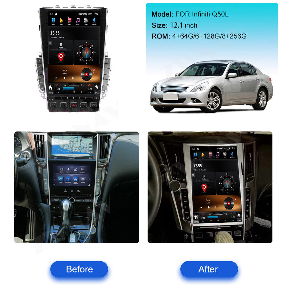 Infiniti Q50L 2015-2018 Wireless Carplay & Android Auto Tesla-style Screen 12.1 Inch