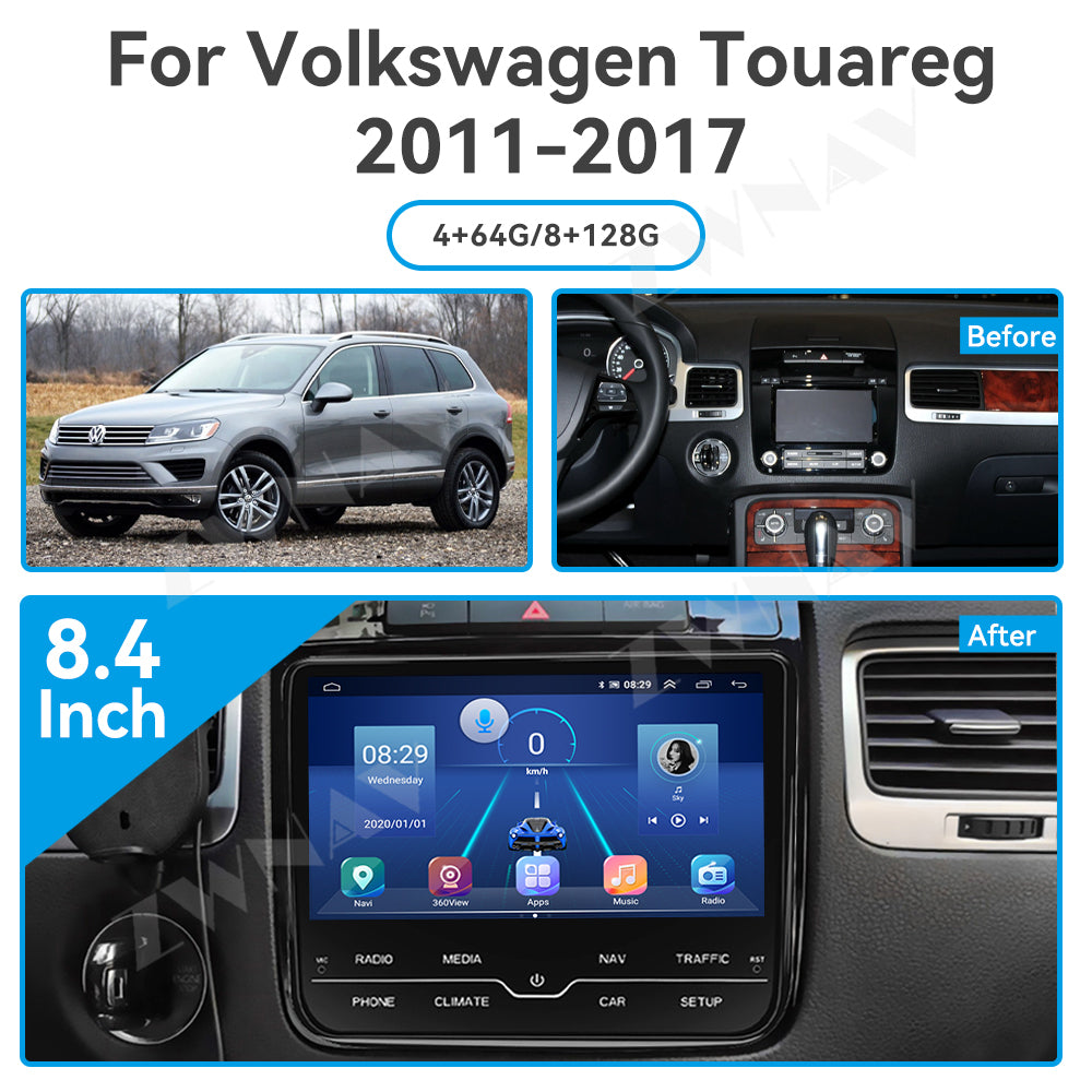 Volkswagen Touareg  2010-2017 Wireless Carplay & Android Auto Screen 9 Inch