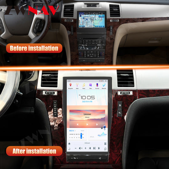 Cadillac Escalade 2007-2014  Wireless Carplay & Android Auto Tesla-style Screen 13.6 Inch