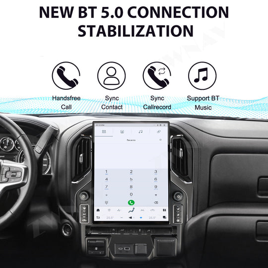 Chevroler  Silverado 2014-2022 Wireless Carplay & Android Auto Tesla-style Screen 13.3 Inch