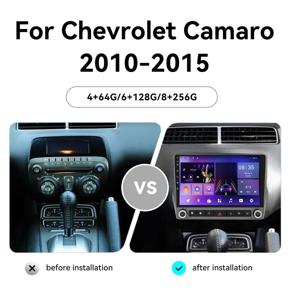 For Chevrolet Camaro 2010-2015 Wireless Carplay & Android Auto Tesla-style Screen