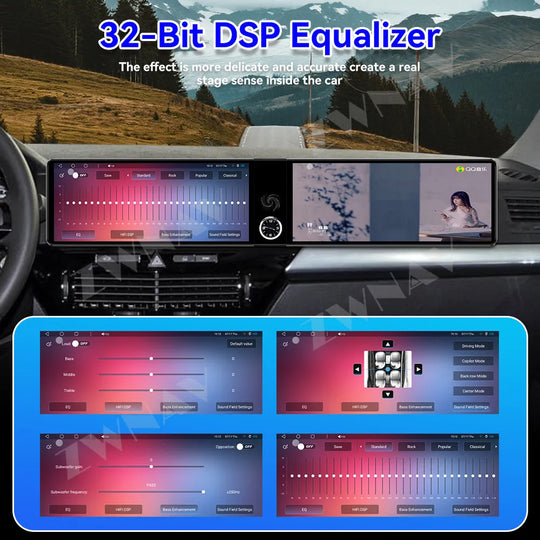 12.3 inch Dual Screen Universal Car Radio Multimedia Android Stereo Tape Recorder Car DVD GPS Navigation Auto Stereo Head Unit Audio Video