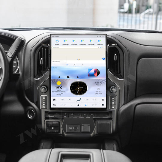 Chevroler  Silverado 2014-2022 Wireless Carplay & Android Auto Tesla-style Screen 13.3 Inch