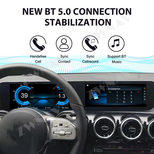 12.3 Inch Tesla Screen For Mercedes-Benz A180 2017-2020 Android 13.0 Car  Radio Player GPS  Navi Auto  Stereo Multimedia Video DSP Carplay 4G SIM