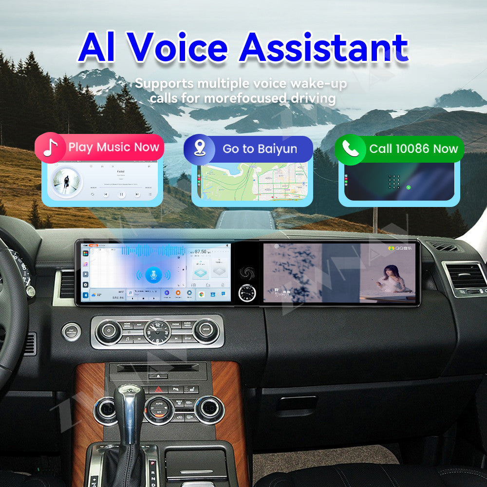 12.3 inch Dual Screen For Land Rover Range Rover Sport 2010 - 2013 Android 13 Car Radio Stereo
