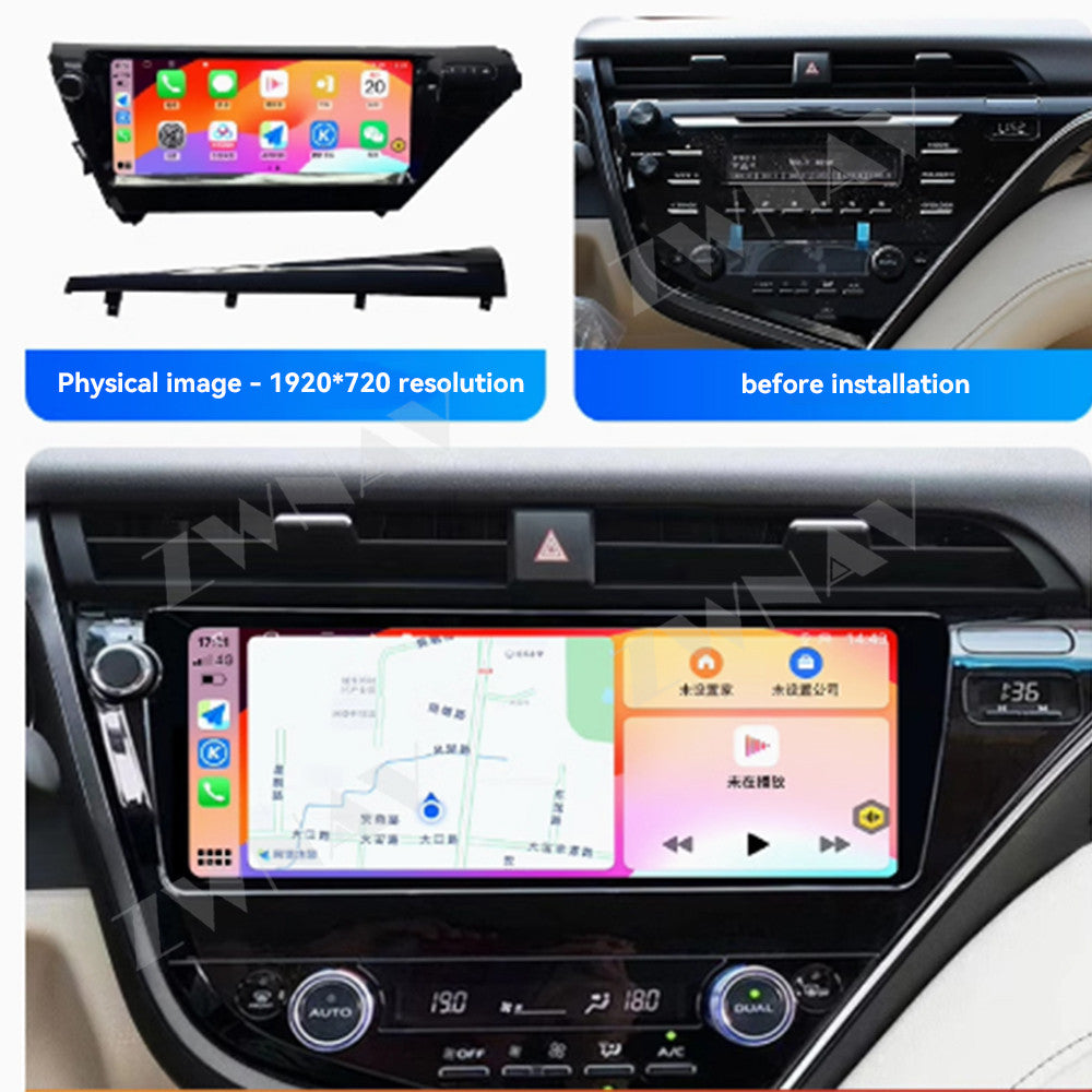 Tesla Screen For Toyota Camry 2018-2019  Android 13.0 Car  Radio  Player GPS Navi Auto  Stereo Multimedia Video DSP Carplay 4G SIM