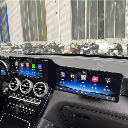 24.6inch 4K Android 15.0 Radio Receiver For Mercedes Benz C Class GLC W205 2015-2022 Auto Audio Stereo Video Player GPS Head Unit