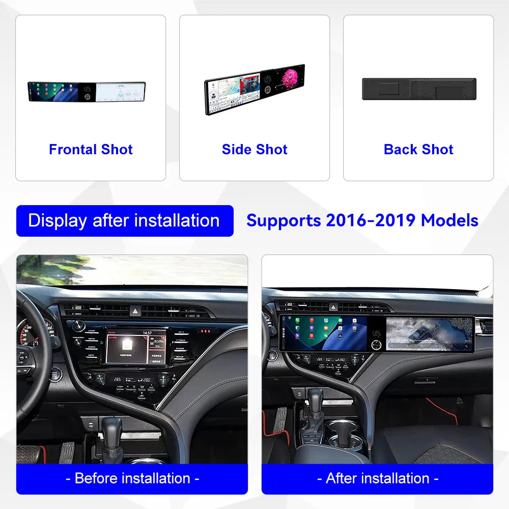 12.3 inch Dual Screen Universal Car Radio Multimedia Android Stereo Tape Recorder Car DVD GPS Navigation Auto Stereo Head Unit Audio Video