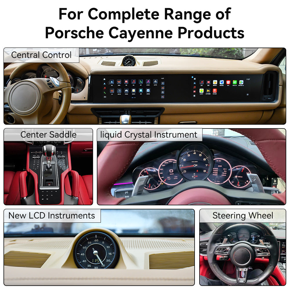 2024  Full package For Porsche Cayenne 2010-2017 to 2024 Android 13.0 Car  Radio   Player  GPS Navi Auto  Stereo Multimedia Video DSP Carplay 4G SIM