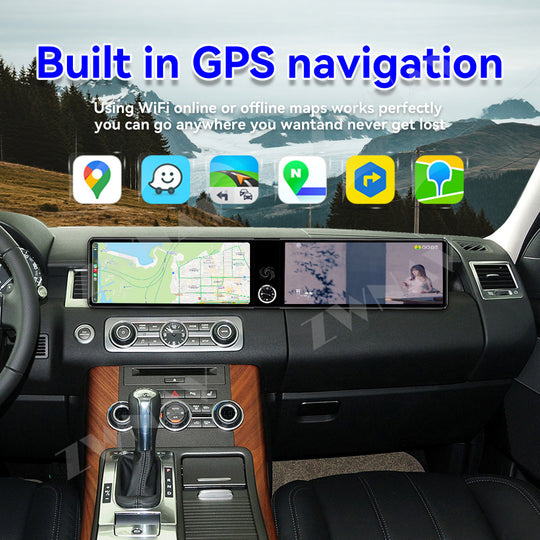 12.3 inch Dual Screen For Land Rover Range Rover Sport 2010 - 2013 Android 13 Car Radio Stereo