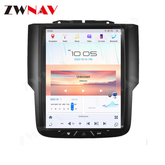 Dodge Ram Manual/Auto Air Conditioner Wireless Carplay & Android Auto Tesla-style Screen  10.5 Inc