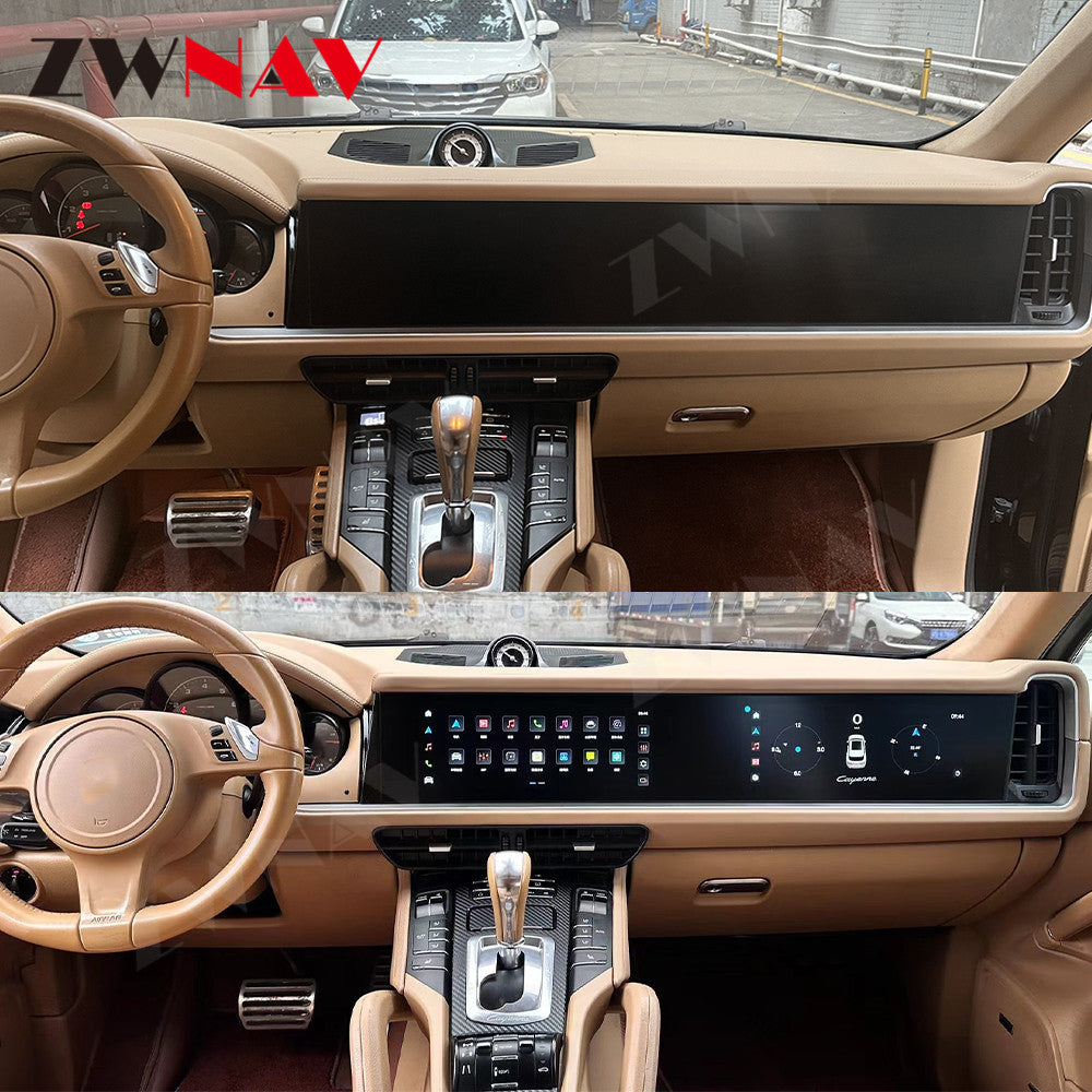 Porsche Cayenne  2010-2017 Wireless Carplay & Android Auto  Double Screen (12.3 Inch+12.3 Inch)