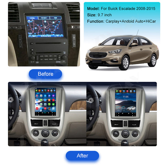 Buick Escalade 2008-2015 Wireless Carplay & Android Auto Tesla-style Screenla