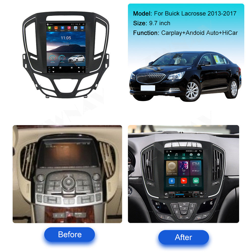 Buick Lacrosse 2011-2019 Wireless Carplay & Android Auto Tesla-style Screen