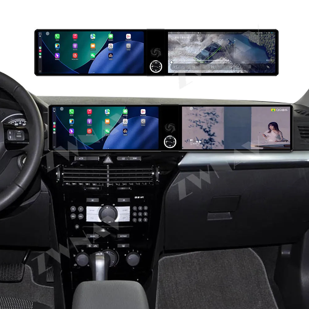 12.3 inch Dual Screen Universal Car Radio Multimedia Android Stereo Tape Recorder Car DVD GPS Navigation Auto Stereo Head Unit Audio Video