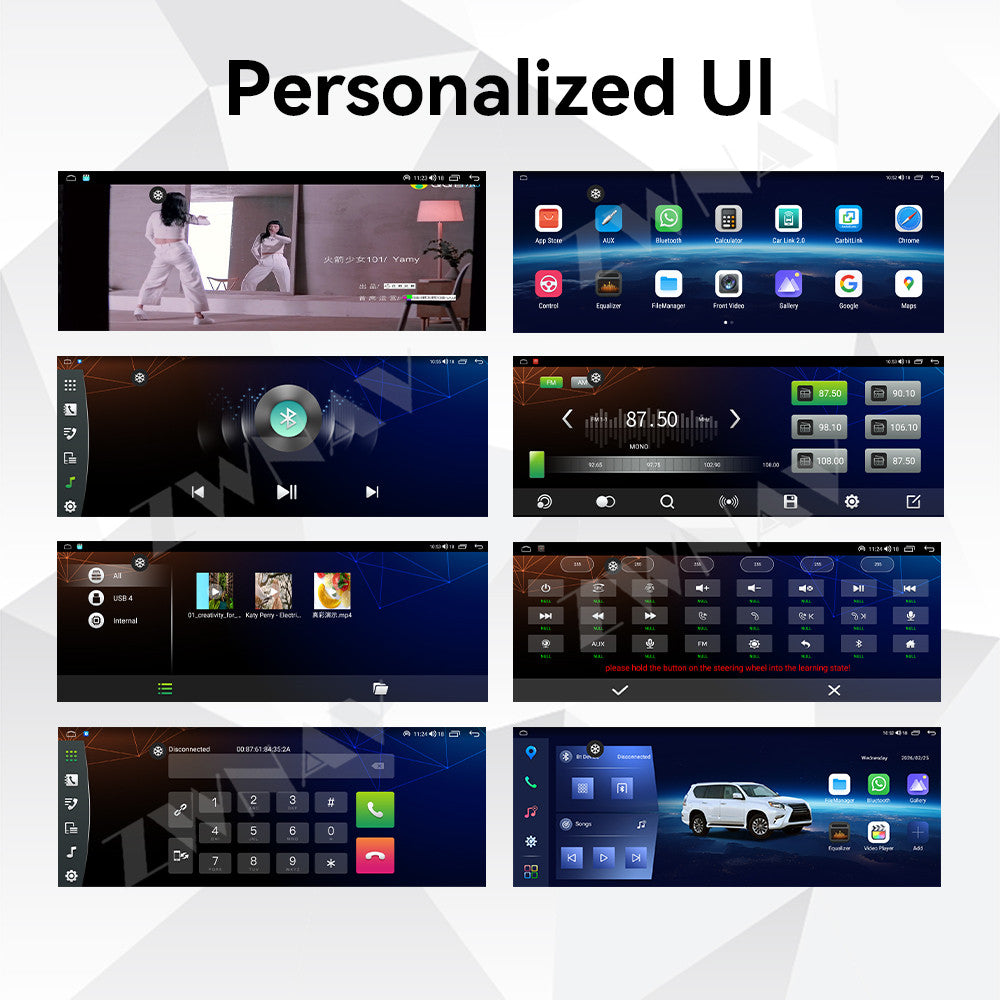 Android 13 For Lexus GX400 GX460 2010-2019 Car Multimedia Radio Stereo Player GPS Navi Head Unit Qualcomm Snapdragon Carplay Din