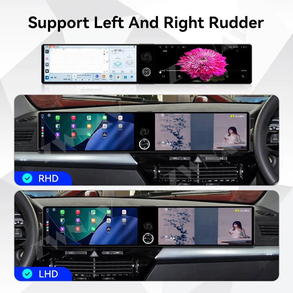 12.3 inch Dual Screen Universal Car Radio Multimedia Android Stereo Tape Recorder Car DVD GPS Navigation Auto Stereo Head Unit Audio Video