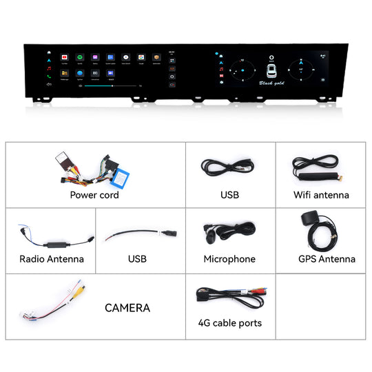 2024  Full package For Porsche Cayenne 2010-2017 to 2024 Android 13.0 Car  Radio   Player  GPS Navi Auto  Stereo Multimedia Video DSP Carplay 4G SIM