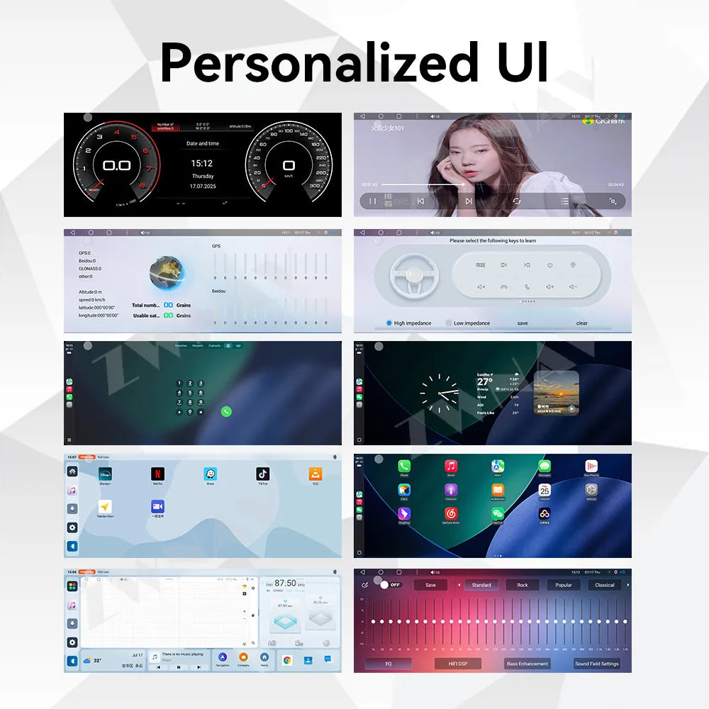 12.3 inch Dual Screen Universal Car Radio Multimedia Android Stereo Tape Recorder Car DVD GPS Navigation Auto Stereo Head Unit Audio Video