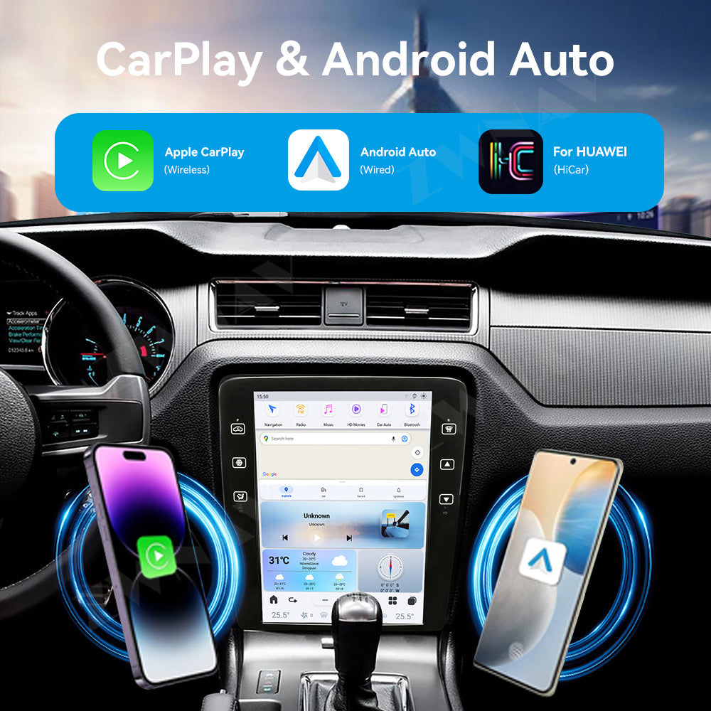 Ford Mustang  2009-2014 Wireless Carplay & Android Auto Tesla-style Screen 12.1 inch