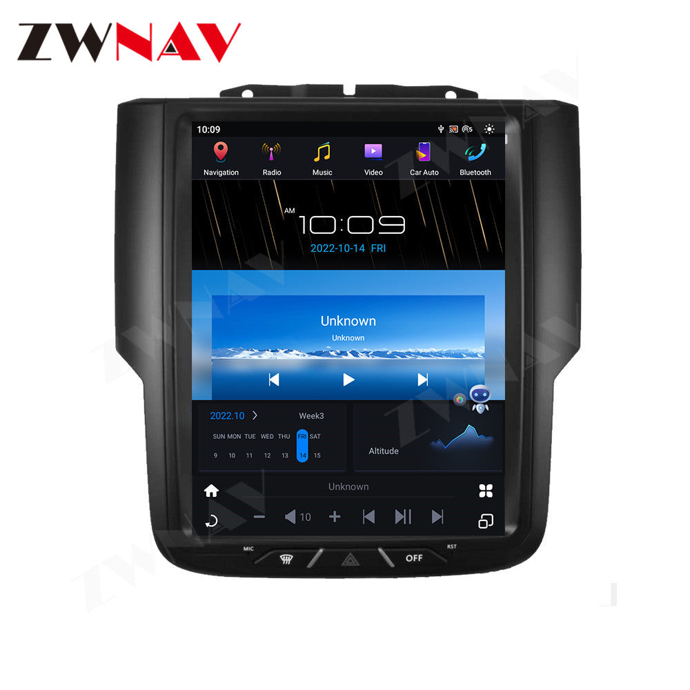 Dodge Ram Manual/Auto Air Conditioner Wireless Carplay & Android Auto Tesla-style Screen  10.5 Inc