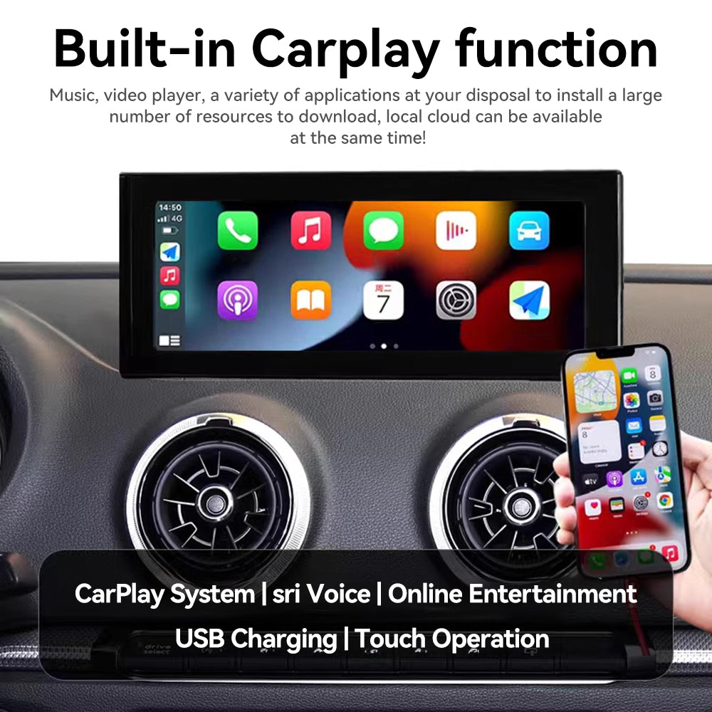 Tesla Screen For Audi A3 Android 13.0 Car  Radio Player GPS  Navi Auto  Stereo Multimedia Video DSP Carplay 4G SIM