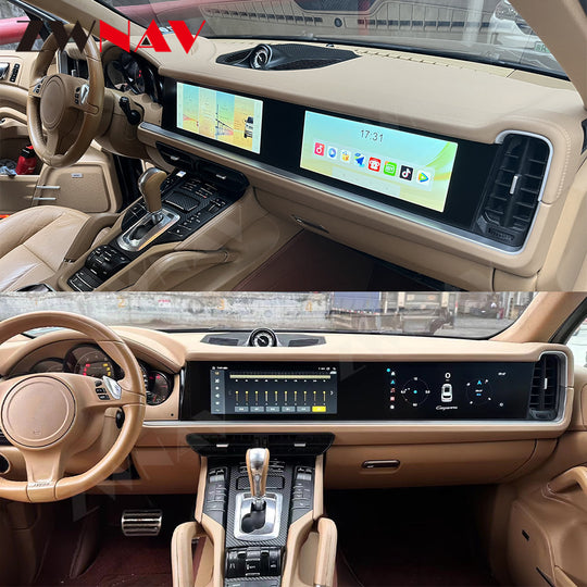 Porsche Cayenne  2010-2017 Wireless Carplay & Android Auto  Double Screen (12.3 Inch+12.3 Inch)